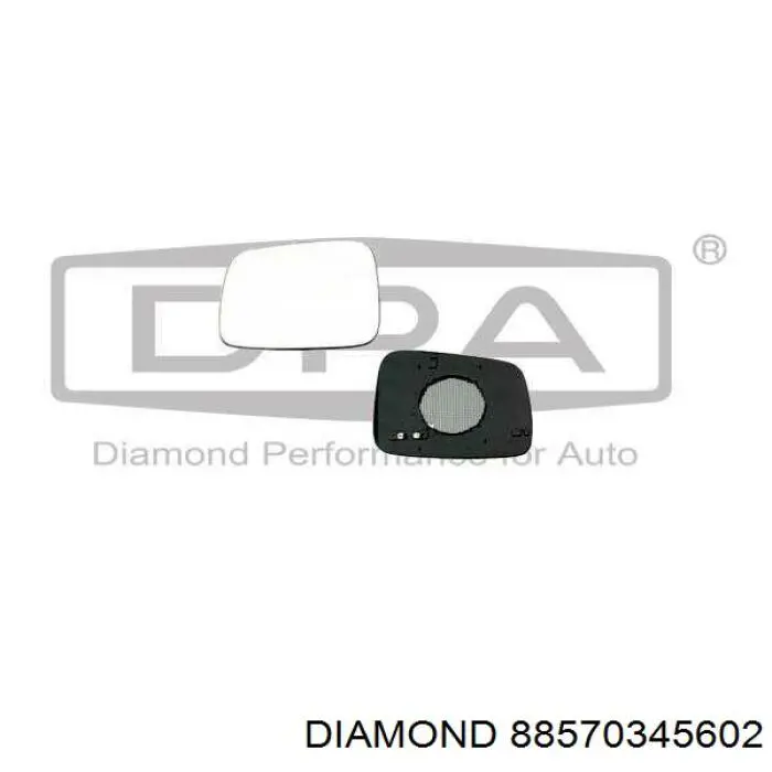 Купить 88570345602 Diamond/DPA Стекло правого зеркала заднего вида