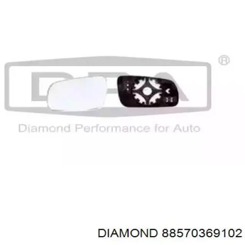 Стекло зеркала заднего вида, правого Diamond/DPA 88570369102 цена, от 5.93 USD