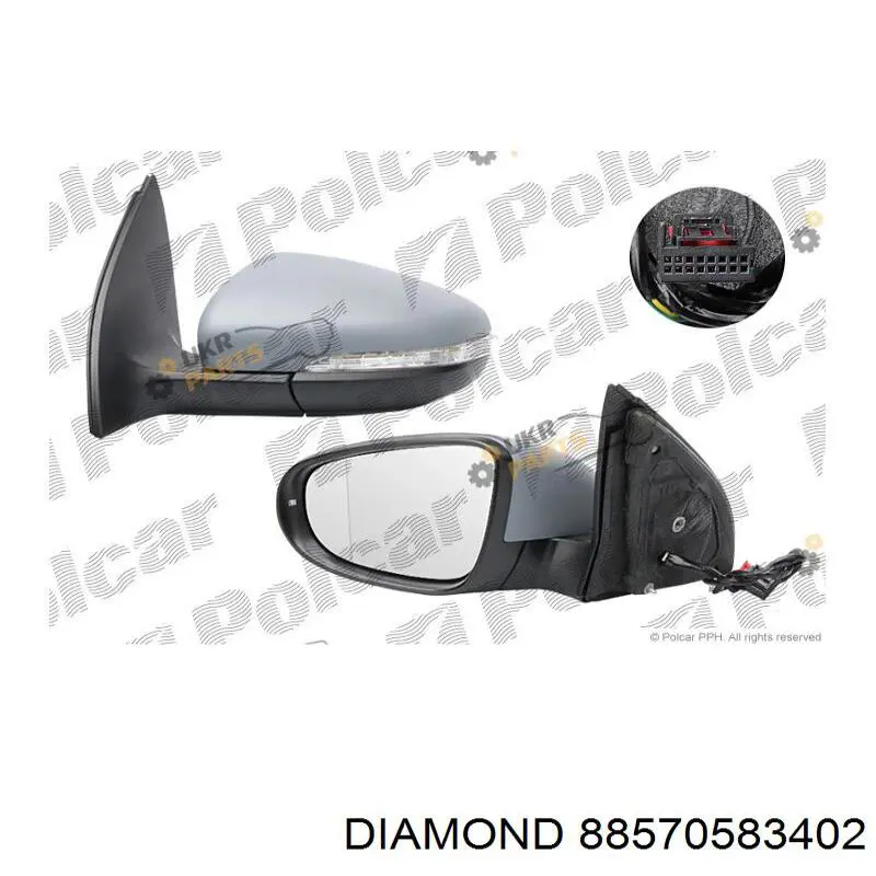 Купить 88570583402 Diamond/DPA Наружное зеркало левое