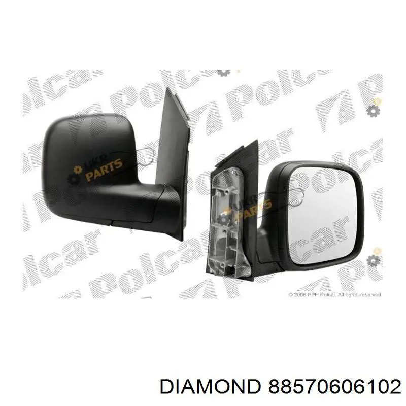 Накладка правого бокового зеркала Diamond/DPA 88570606102 цена, от 9.81 USD