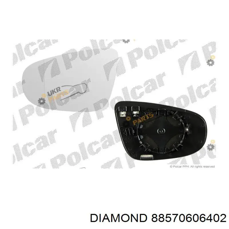 Купить 88570606402 Diamond/DPA Стекло правого зеркала заднего вида
