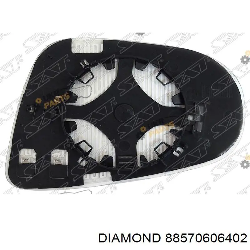 Стекло зеркала заднего вида, правого Diamond/DPA 88570606402 цена, от 8.45 USD