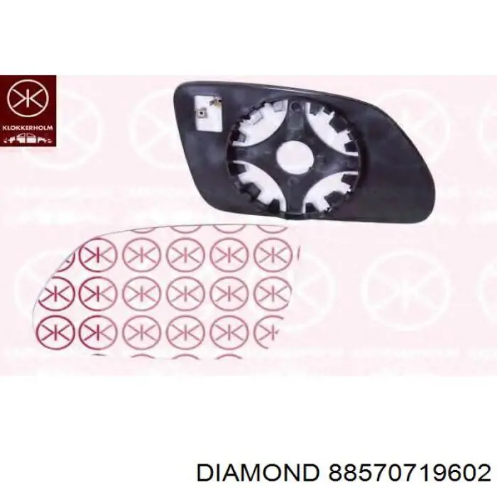 Купить 88570719602 Diamond/DPA Стекло правого зеркала заднего вида