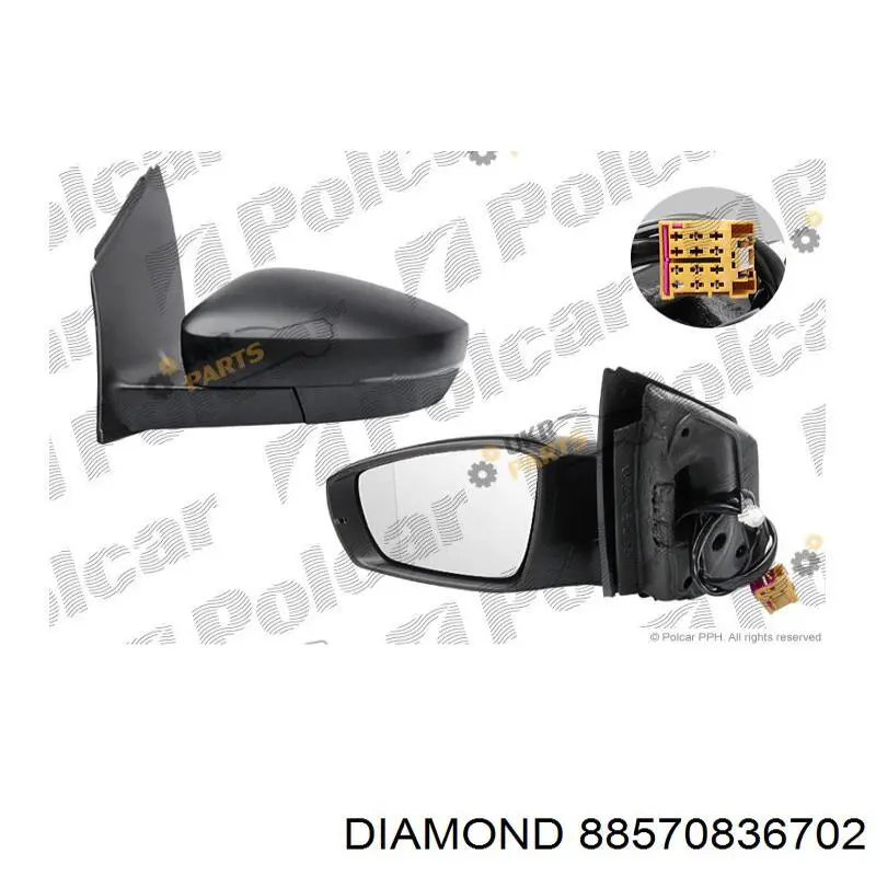 Зеркальный элемент водительского зеркала Diamond/DPA 88570836702 цена, от 9.19 USD