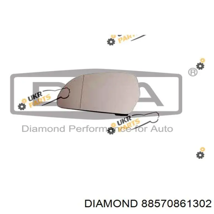 Зеркальный элемент зеркала заднего вида левого 88570861302 Diamond/DPA