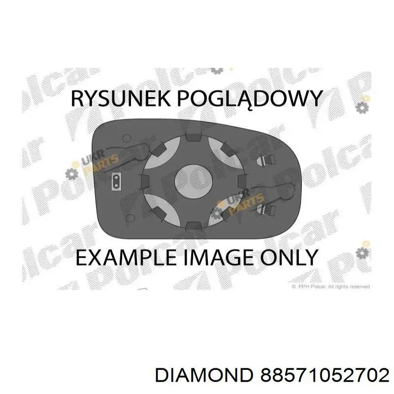 Стекло зеркала заднего вида, правого Diamond/DPA 88571052702 цена, от 14.03 USD