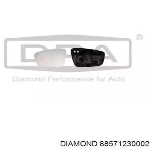 88571230002 Diamond/DPA Зеркальный элемент левого зеркала заднего вида