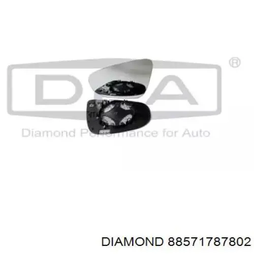 88571787802 Diamond/DPA зеркальный элемент зеркала заднего вида левого