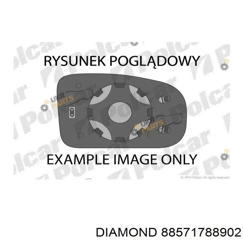 Стекло зеркала заднего вида, правого Diamond/DPA 88571788902 цена, от 8.42 USD