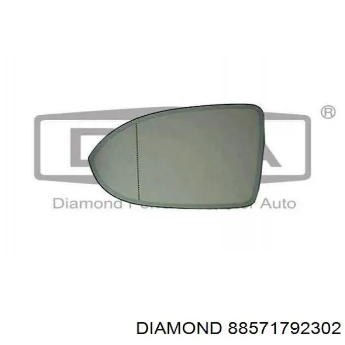 88571792302 Diamond/DPA elemento espelhado do espelho de retrovisão esquerdo
