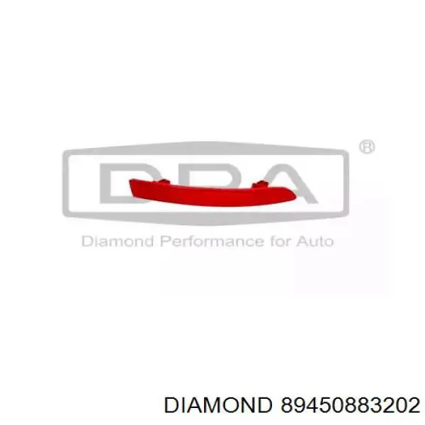 Катафот (відбивач) заднього бампера, правий 89450883202 Diamond/DPA