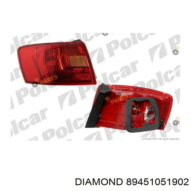 Фонарь задний правый внешний FP7430F2T TYC