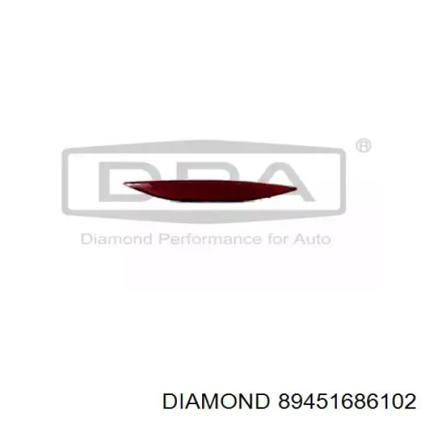 89451686102 Diamond/DPA Правый катафот бампера