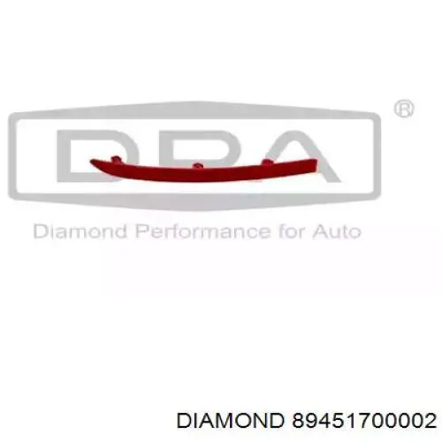 89451700002 Diamond/DPA retrorrefletor (refletor do pára-choque traseiro esquerdo)