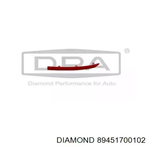 89451700102 Diamond/DPA retrorrefletor (refletor do pára-choque traseiro direito)