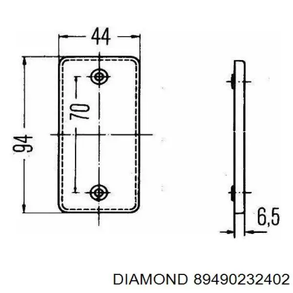 Повторитель поворота в крыло Diamond/DPA 89490232402 цена, от 1.95 USD