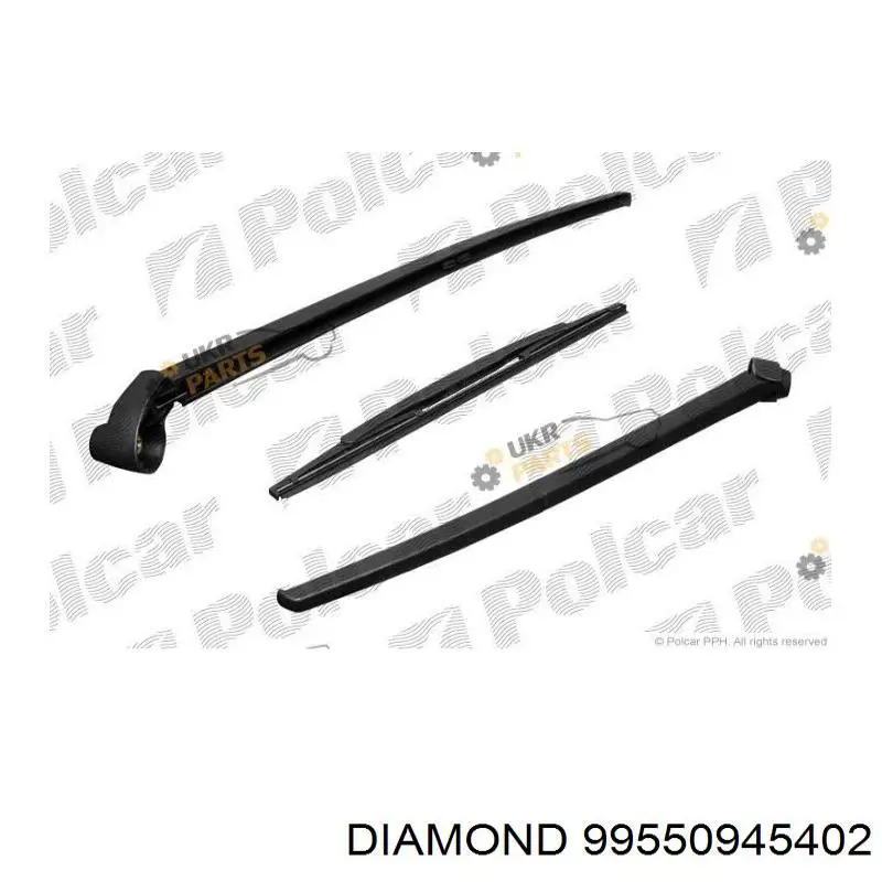 99550945402 Diamond/DPA braço de limpa-pára-brisas de vidro traseiro