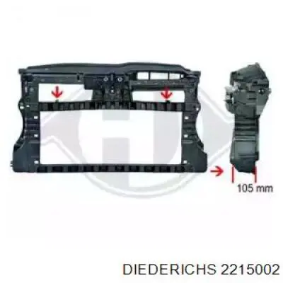 Рамка радиатора 2215002 Diederichs