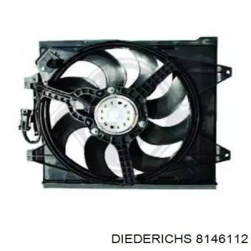 8146112 Diederichs диффузор радиатора охлаждения, в сборе с мотором и крыльчаткой
