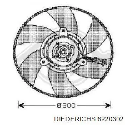 Электровентилятор охлаждения 8220302 Diederichs