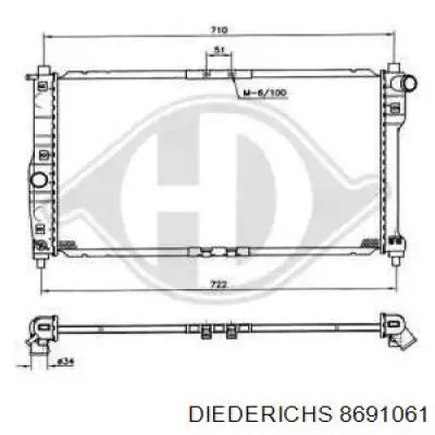 Радиатор 8691061 Diederichs