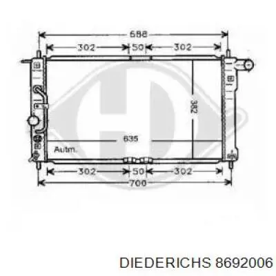 Радиатор 8692006 Diederichs