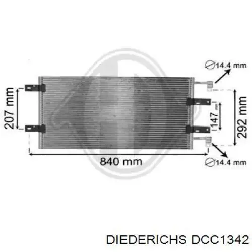 Радиатор кондиционера DCC1342 Diederichs