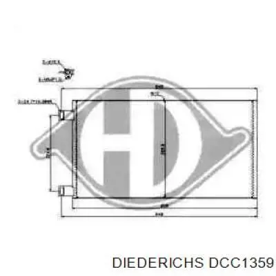 Радиатор кондиционера DCC1359 Diederichs