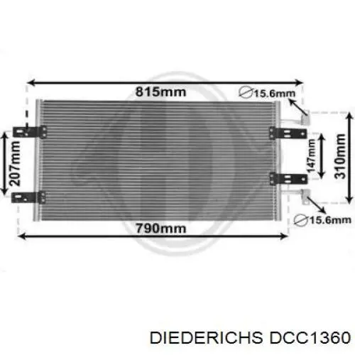 Радиатор кондиционера DCC1360 Diederichs