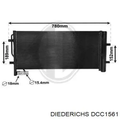 Радиатор кондиционера DCC1561 Diederichs