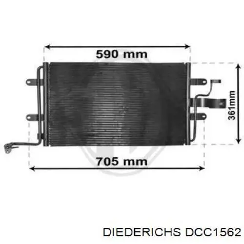 Радиатор кондиционера DCC1562 Diederichs