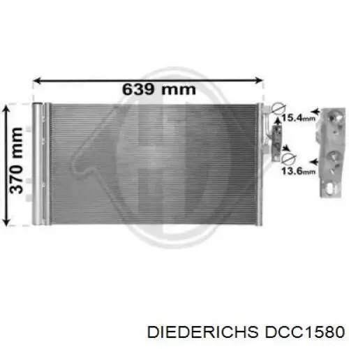 Радиатор кондиционера DCC1580 Diederichs