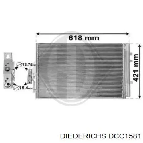 Радиатор кондиционера DCC1581 Diederichs