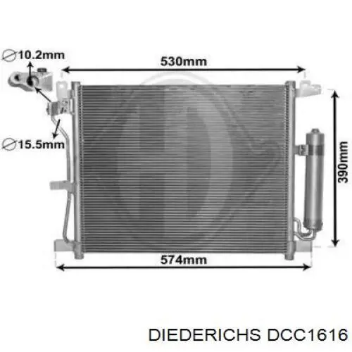 DCC1616 Diederichs radiador de aparelho de ar condicionado