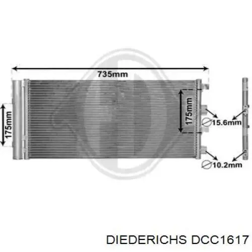 Радиатор кондиционера DCC1617 Diederichs