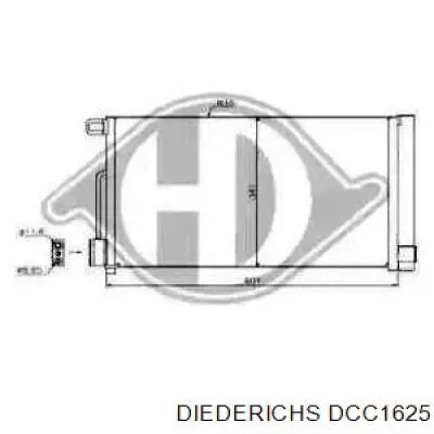 Радиатор кондиционера DCC1625 Diederichs