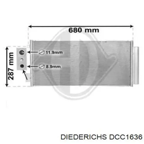 DCC1636 Diederichs radiador de aparelho de ar condicionado