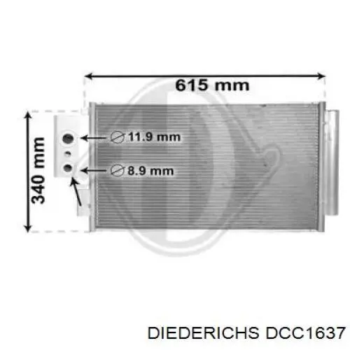 DCC1637 Diederichs radiador de aparelho de ar condicionado