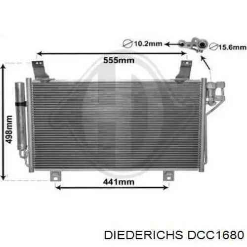 Радиатор кондиционера DCC1680 Diederichs