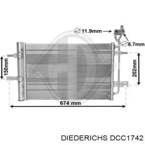 Радиатор кондиционера DCC1742 Diederichs