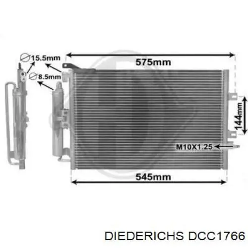 Радиатор кондиционера DCC1766 Diederichs