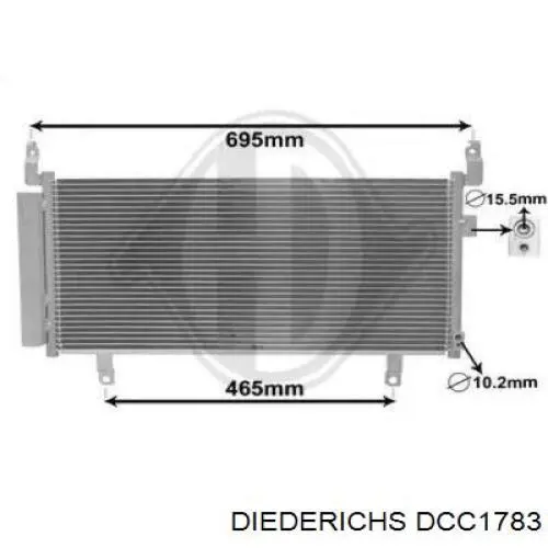 Радиатор кондиционера DCC1783 Diederichs