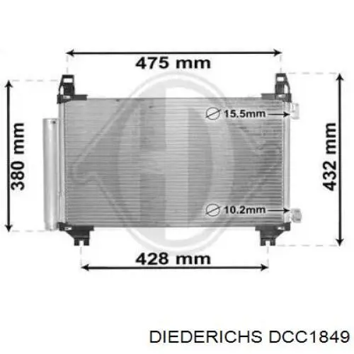 Радиатор кондиционера DCC1849 Diederichs