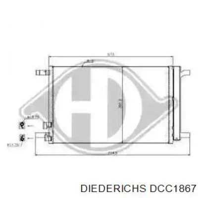 Радиатор кондиционера DCC1867 Diederichs