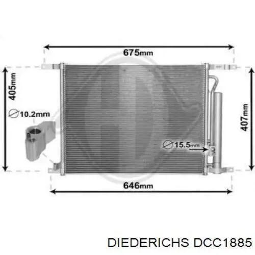 Радиатор кондиционера DCC1885 Diederichs