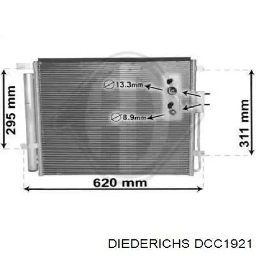 Радиатор кондиционера DCC1921 Diederichs