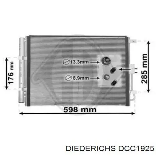 Радиатор кондиционера DCC1925 Diederichs