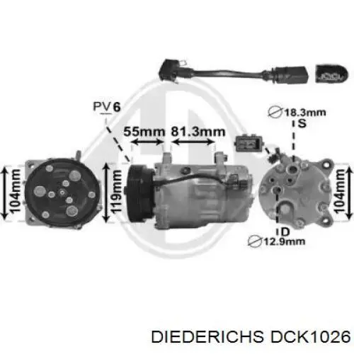 Компрессор кондиционера DCK1026 Diederichs