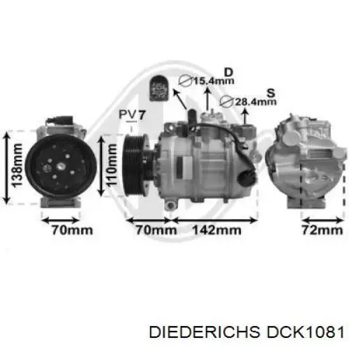 Компрессор кондиционера DCK1081 Diederichs