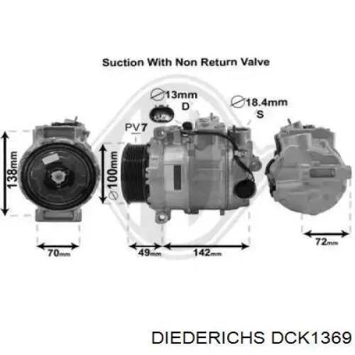 Компрессор кондиционера DCK1369 Diederichs